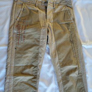 Ralph Lauren Denim & Supply Tan Jeans with Stitching Accents